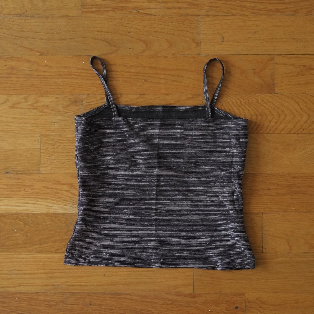 Vintage Tank Top Womens Purple Metallic Shimmer Cami Y2K Aesthetic M Festival - Picture 8 of 9